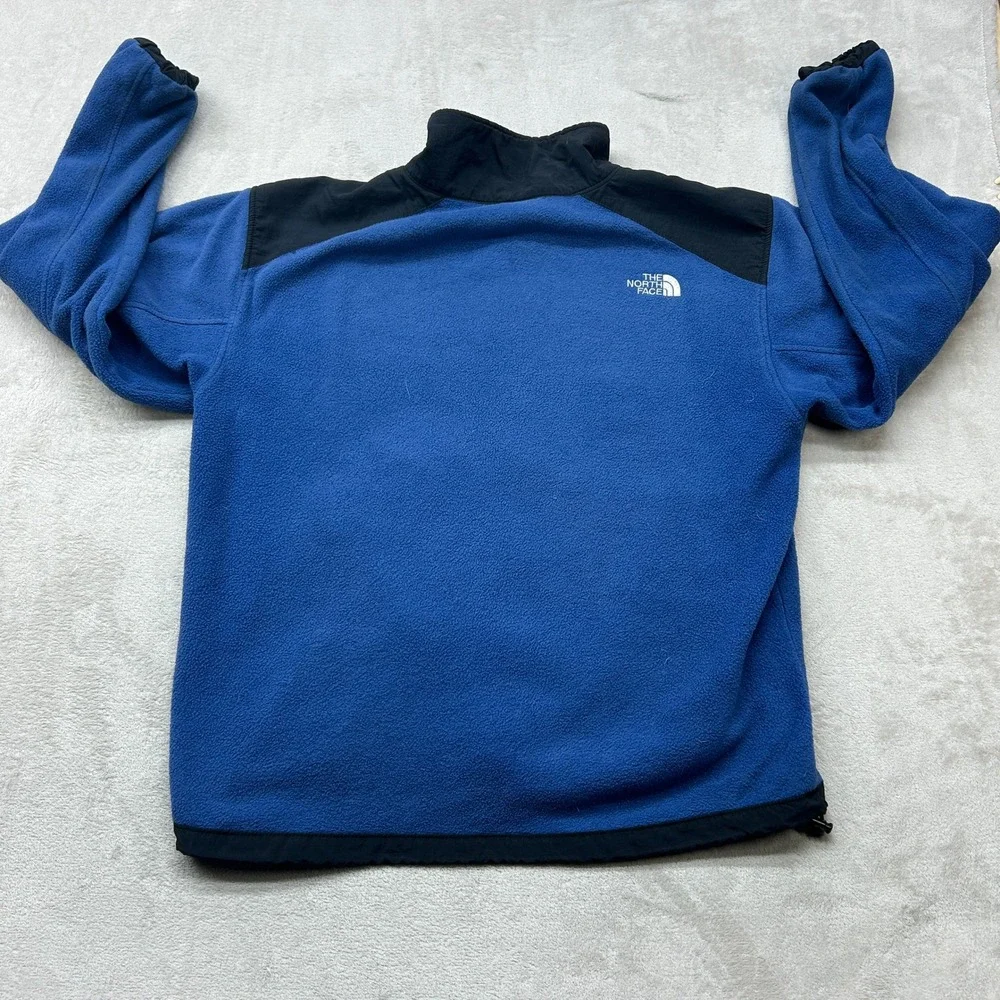 Vintage The North Face Fleece Jacket Mens Size M Blue Black Full Zip Denali USA